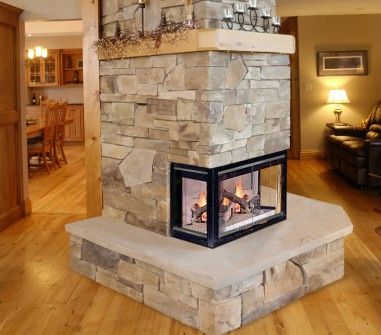 Bay 40 wood fireplace