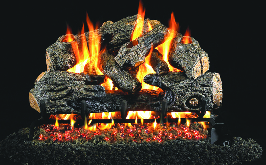 CHARRED NORTHERN OAK GAS LOGS CYPRUS AIR